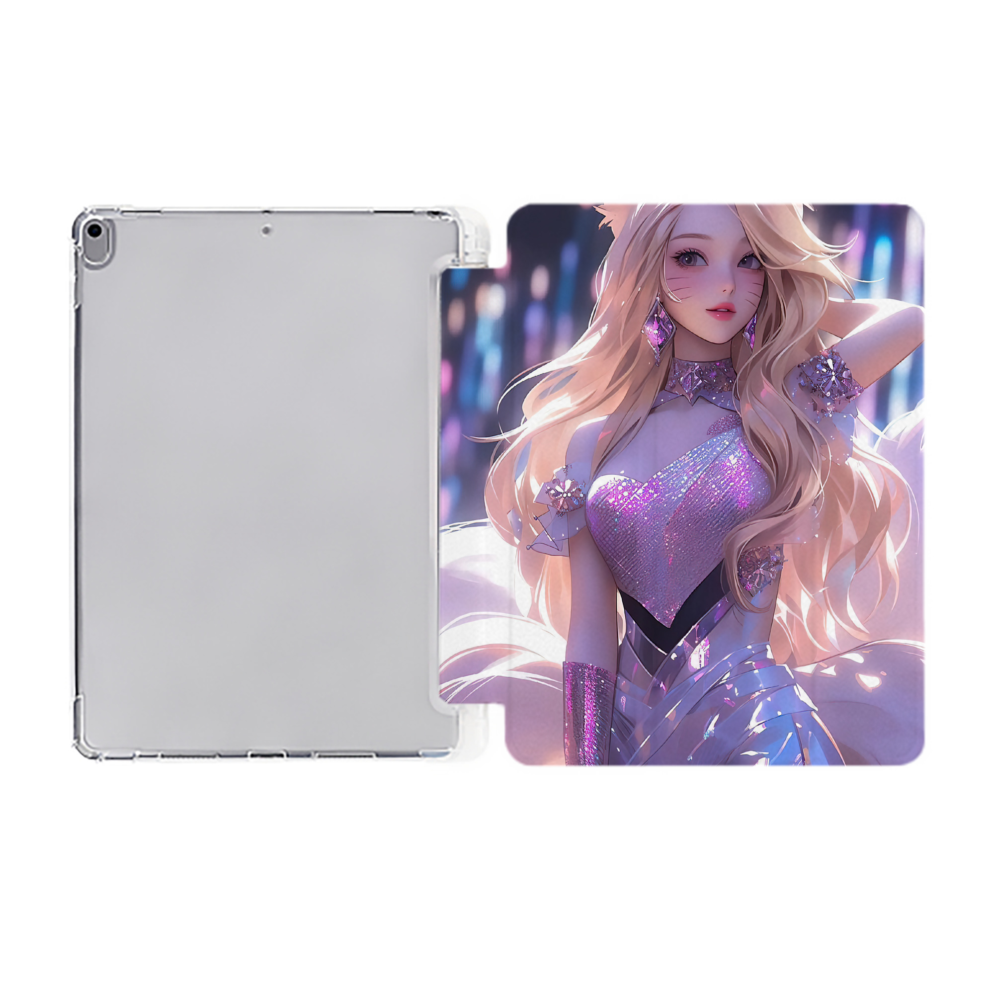 （画像用） リーグ・オブ・レジェンド League of Legends LOL IPad ケース ペン収納付き 三つ折りスタンド PUレザー×シリコン 対応機種9.5/10.5/10.9インチ